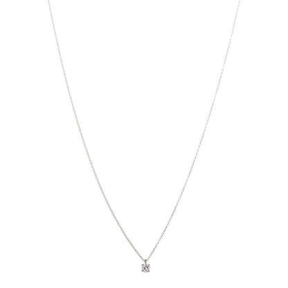 Tiffany Platinum Diamond .17ct Solitaire Pendant Necklace 1 of 6