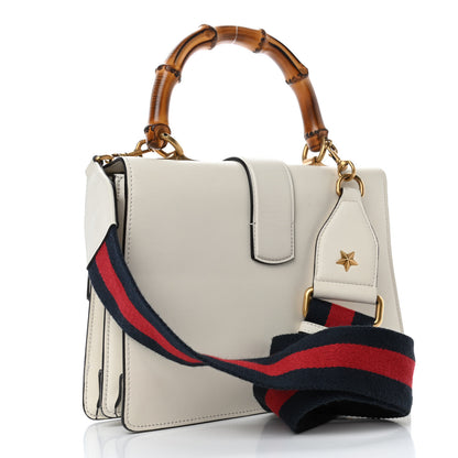 Gucci Calfskin Bamboo Web Medium Dionysus Top Handle Bag White Blue Hibiscus Red 2 of 5