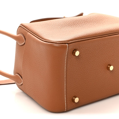 Hermes Taurillon Clemence Lindy 26 Gold 9 of 11