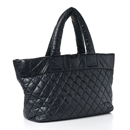 Chanel Lambskin Quilted Large Coco Cocoon Tote Navy 3 of 10