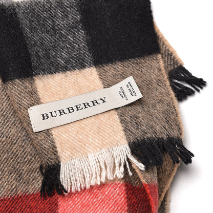 Burberry Cashmere Giant Exploded Check Scarf Camel 4 of 5