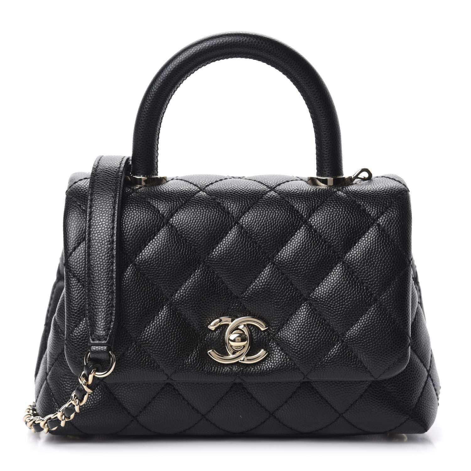Chanel Caviar Quilted Extra Mini Coco Handle Flap Black 1 of 11