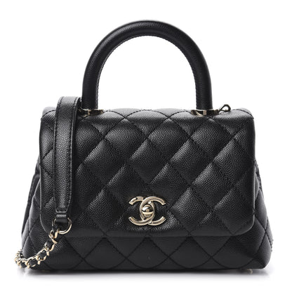Chanel Caviar Quilted Extra Mini Coco Handle Flap Black 1 of 11