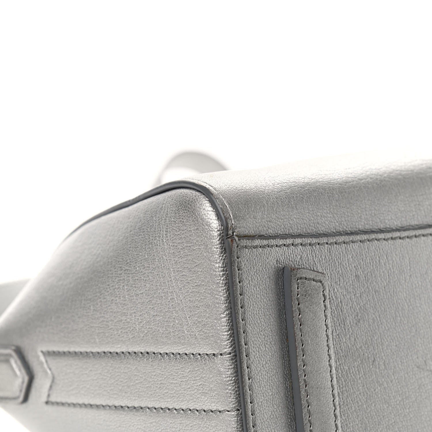 Givenchy Metallic Sugar Goatskin Mini Antigona Silver 7 of 19