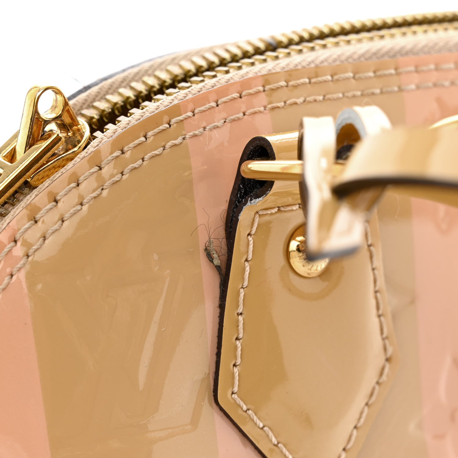 Louis Vuitton Vernis Rayures Alma BB Dune 14 of 15