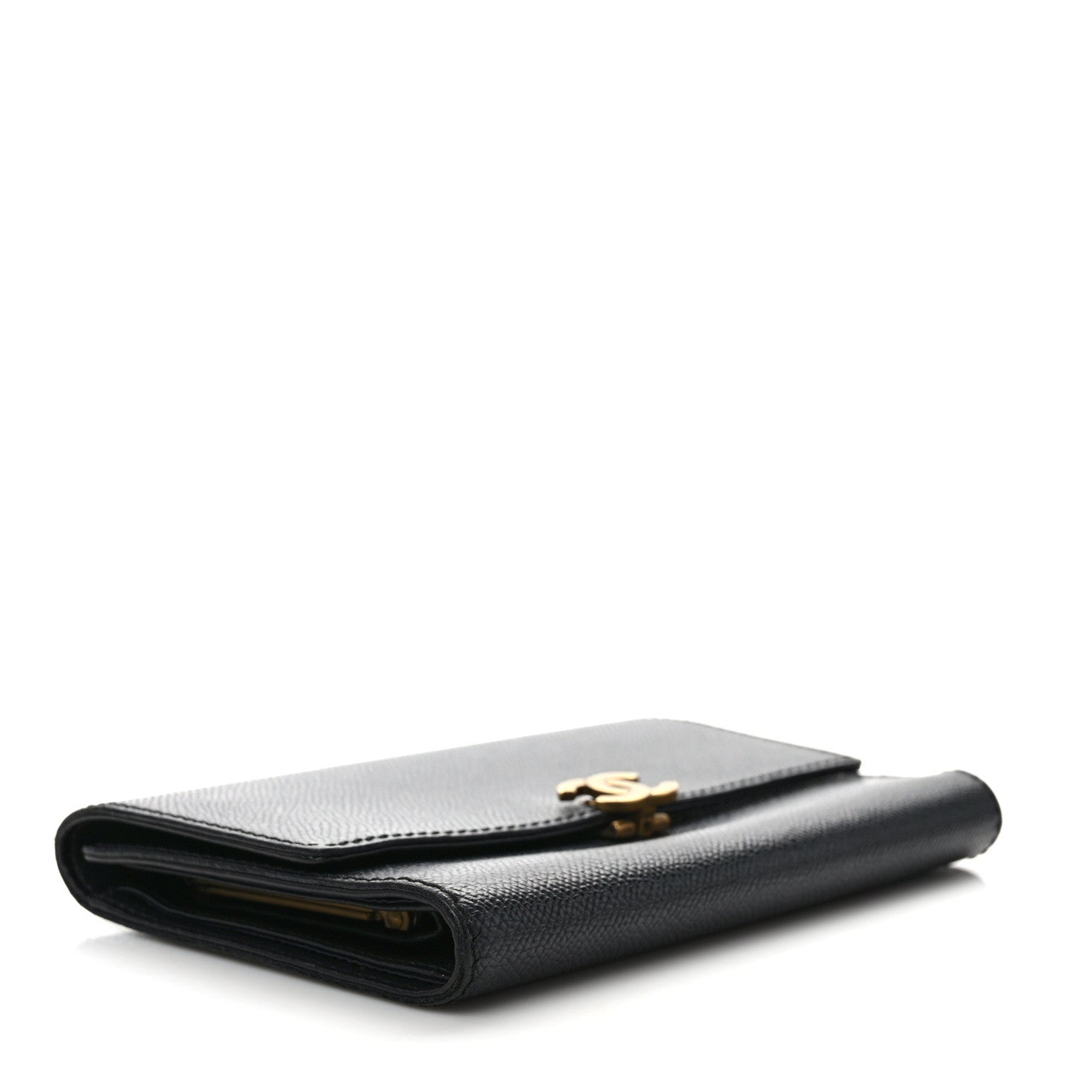 Chanel Grained Calfskin CC Flap Wallet Black 4 of 7