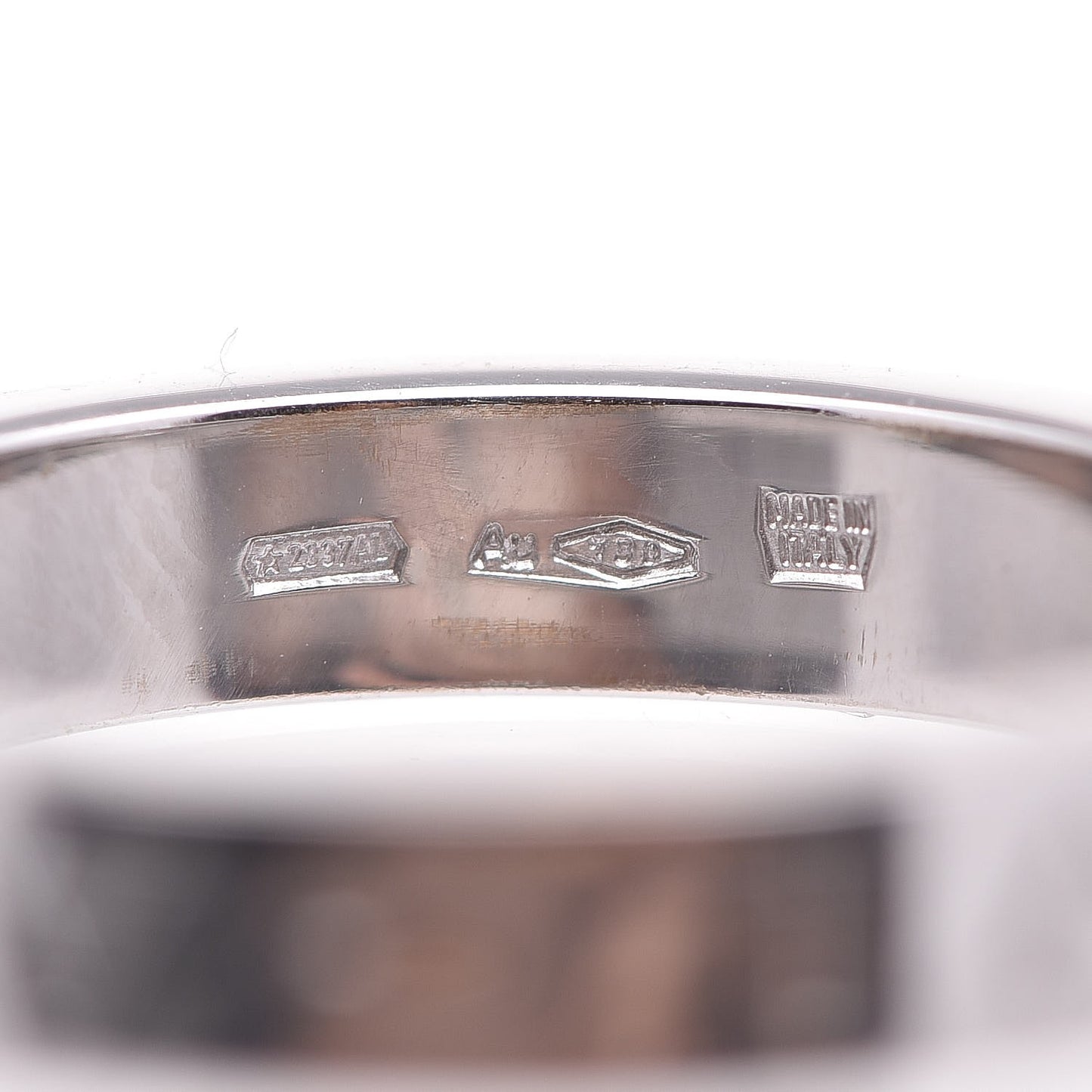 18K White Gold Diamond B.Zero1 Essential Band Ring 57 8