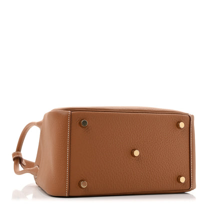 Hermes Taurillon Clemence Lindy 26 Gold 4 of 11