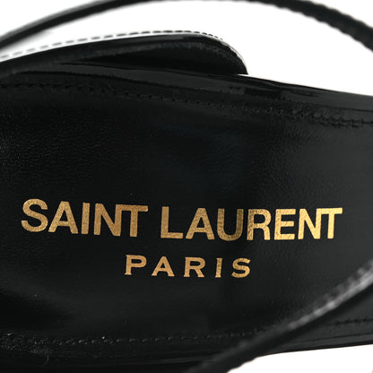 Saint Laurent Patent Calfskin Opyum 110 Sandals 36.5 Black 9 of 12