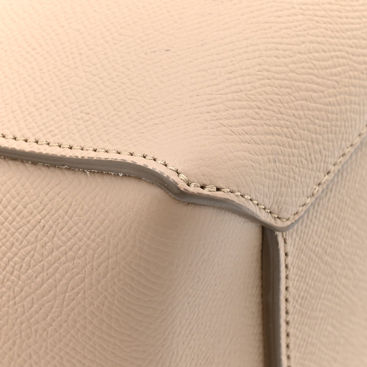 Grained Calfskin Micro Belt Bag Light Taupe