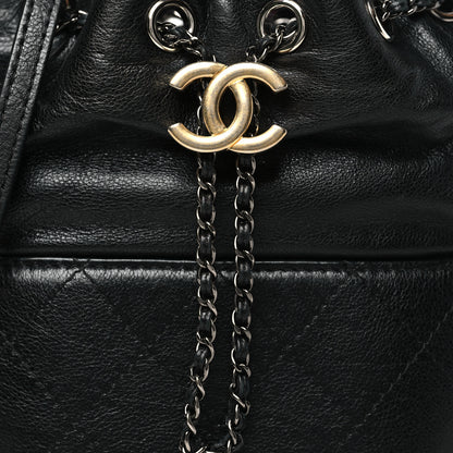 Chanel Calfskin Quilted Small Gabrielle Bucket Black 8 of 10