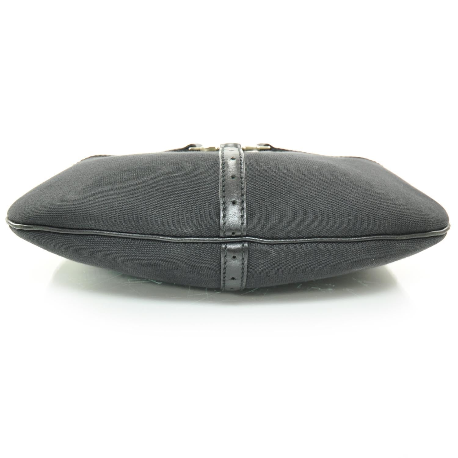 Gucci Canvas Reins Hobo Black 4 of 8