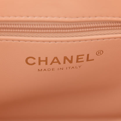 Chanel Shiny Aged Calfskin Quilted Nano Kelly Shopper Beige 6 of 10