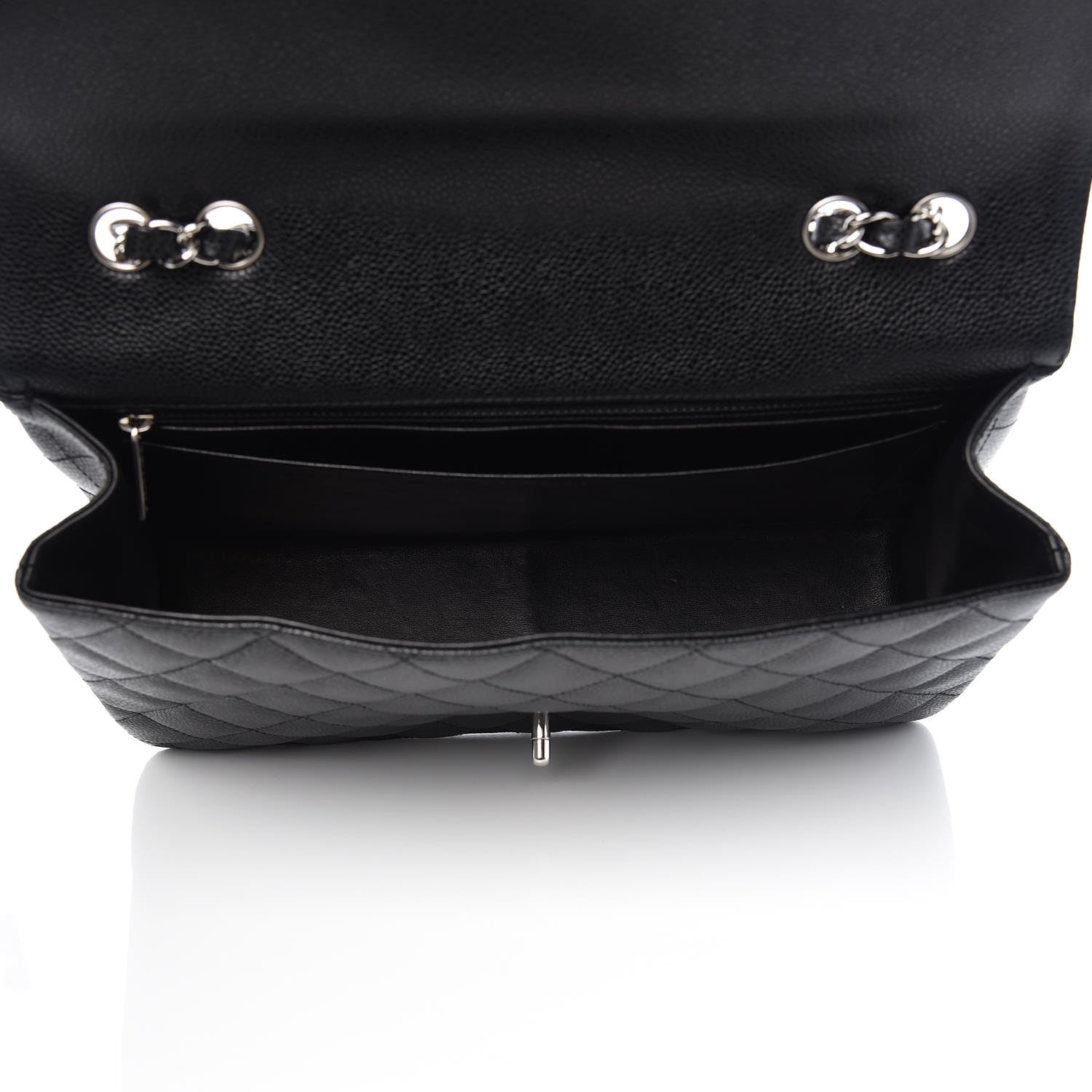 Chanel Caviar Quilted Jumbo Single Flap Black 5 of 9