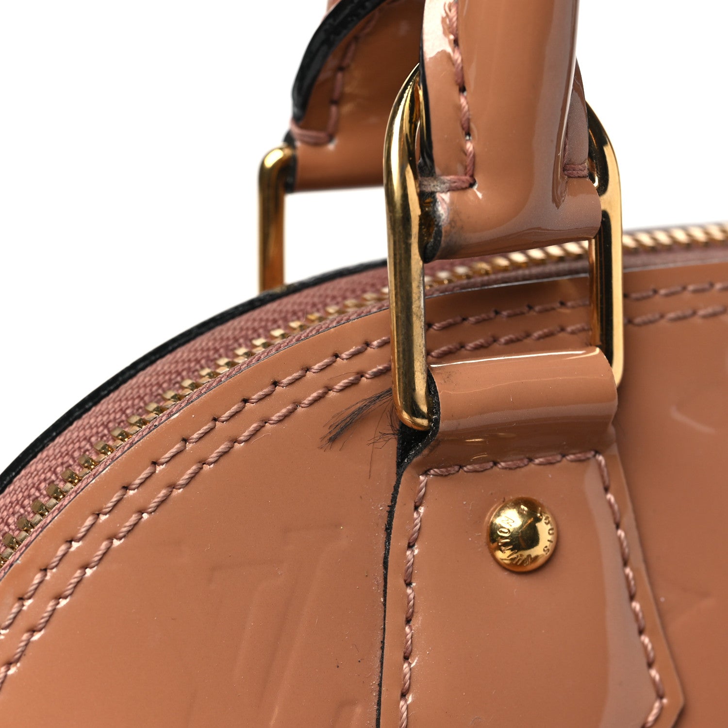 Louis Vuitton Vernis Alma BB Rose Velours 10 of 11