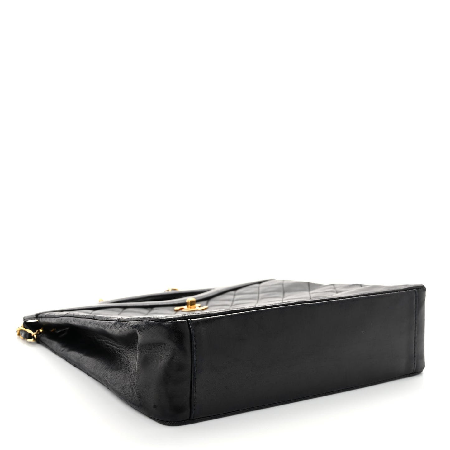 Lambskin Quilted 31 Shopping Bag Black