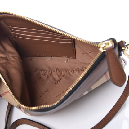 Burberry Horseferry Check Peyton Crossbody Clutch Bag Brown 5 of 15