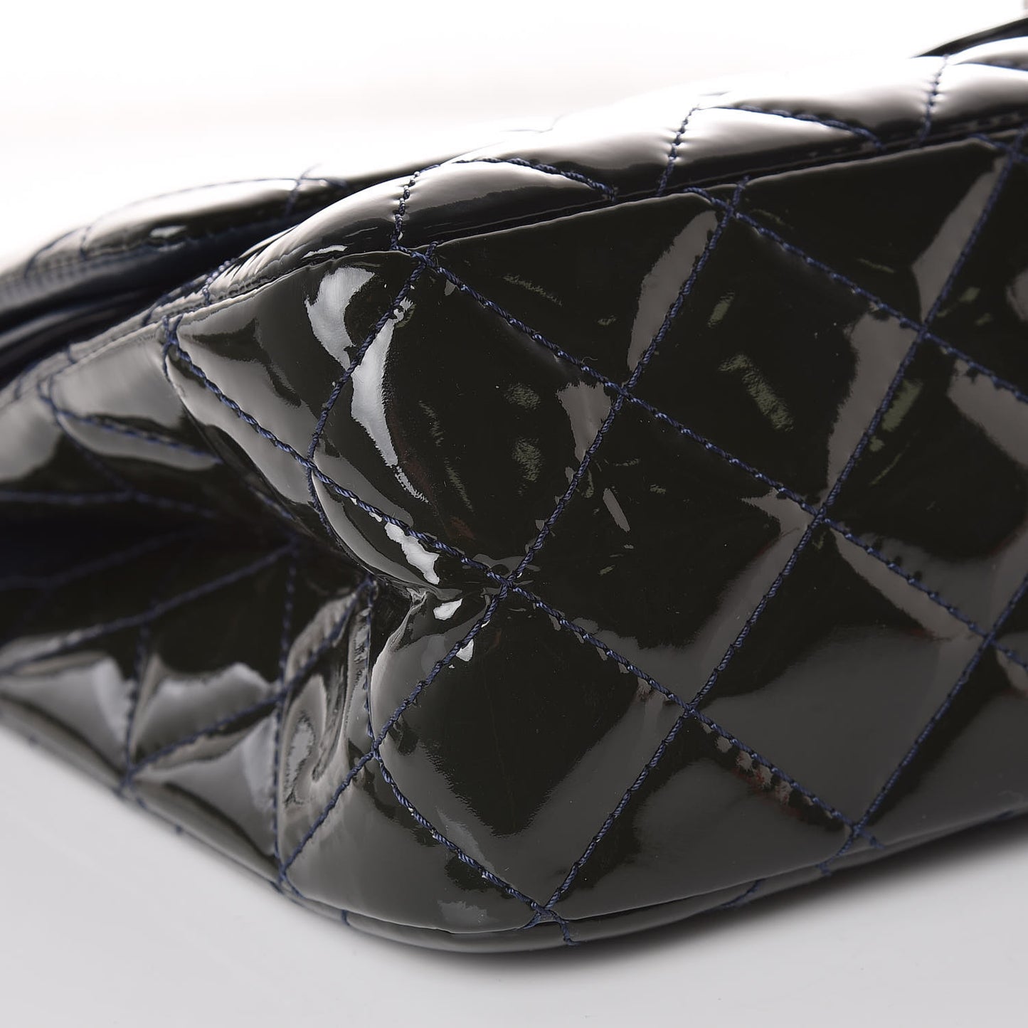 Patent Quilted 2.55 Reissue 227 Flap Dark Blue