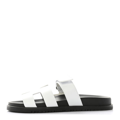 Hermes Calfskin Womens Chypre Sandals 39 White 1 of 9
