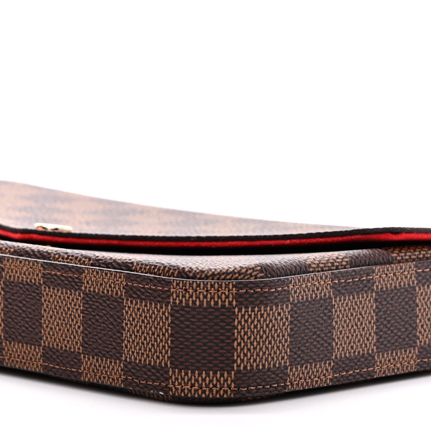 Louis Vuitton Damier Ebene Pochette Felicie Chain Wallet 9 of 10