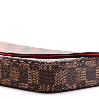 Louis Vuitton Damier Ebene Pochette Felicie Chain Wallet 9 of 10