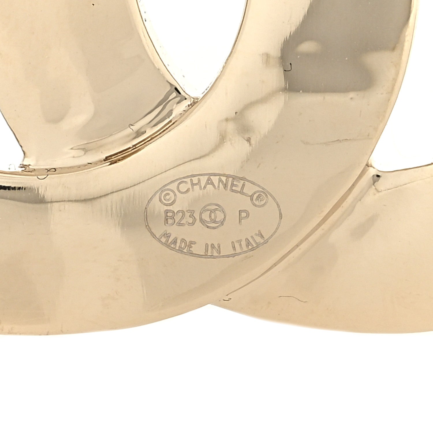 Chanel Metal Crystal Baguette CC Brooch Gold 3 of 3