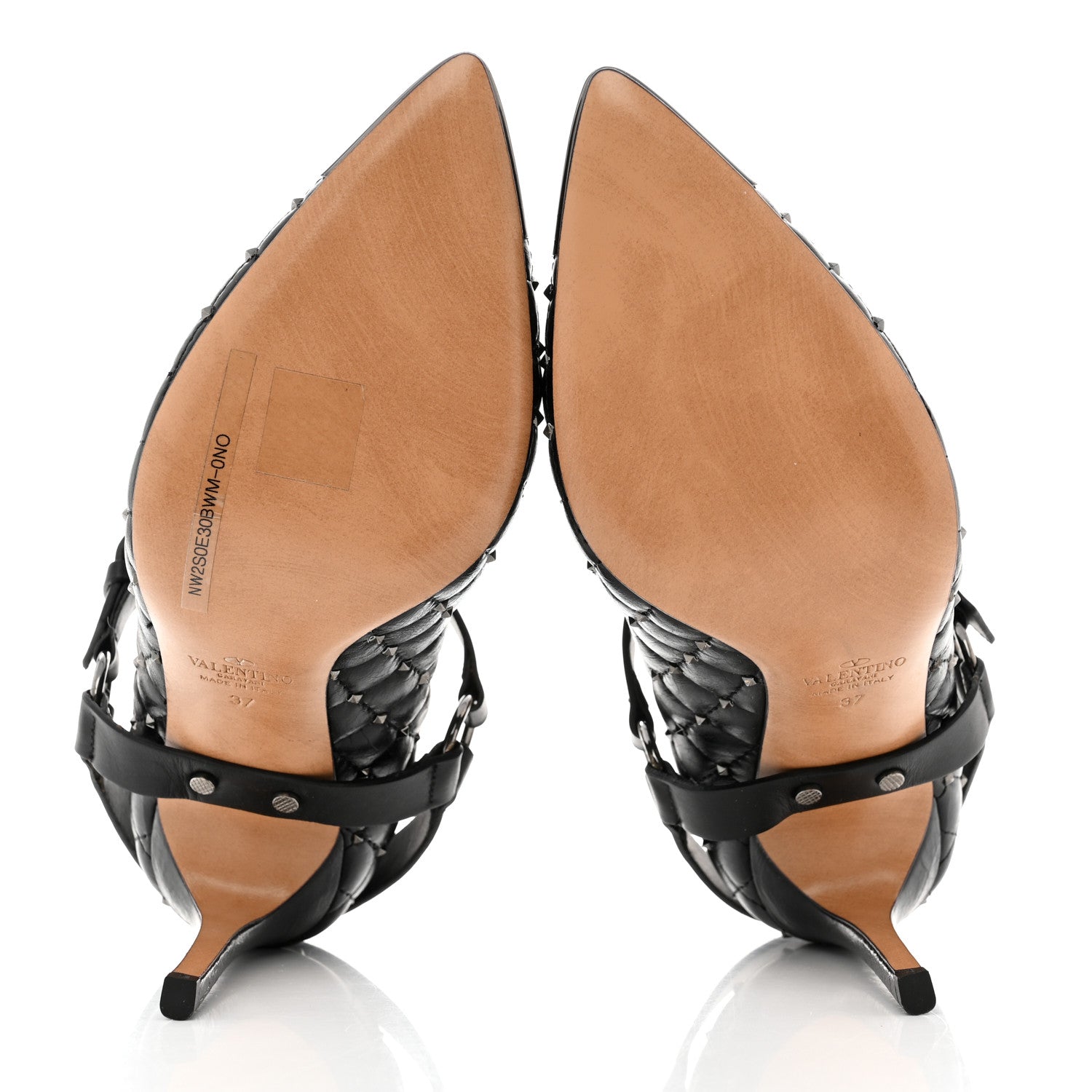 Valentino Garavani Nappa Rockstud Spike Mary Jane 105mm Pumps 37 Black 5 of 9
