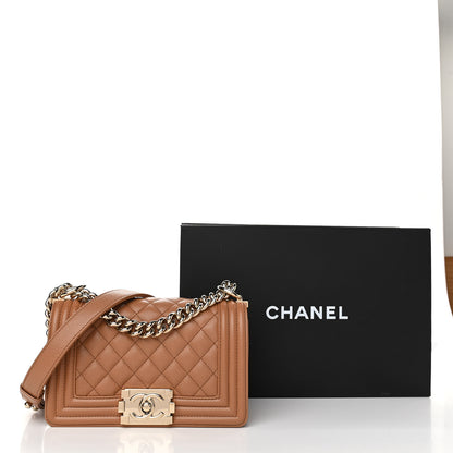 Chanel Caviar Quilted Small Boy Flap Brown 11 of 11