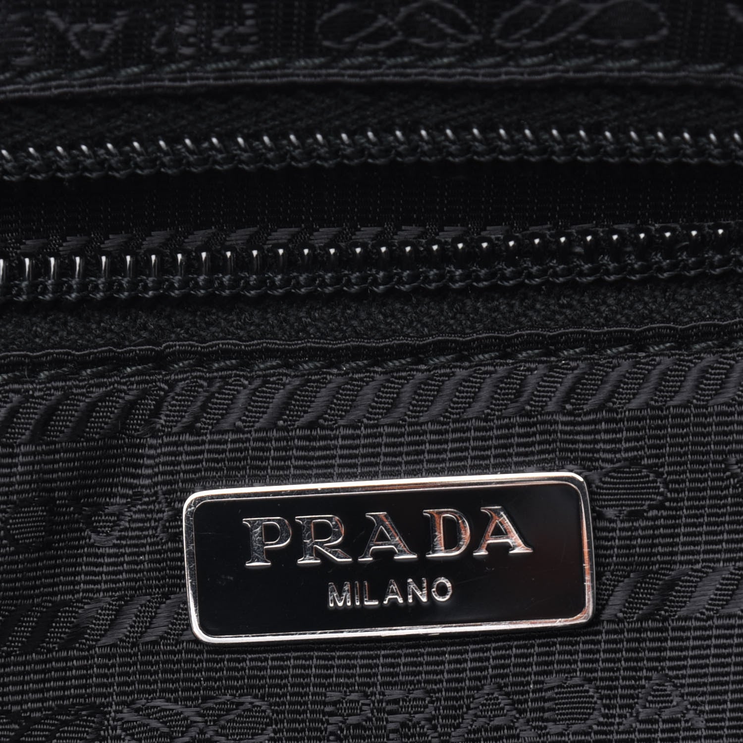 Prada Tessuto Nylon Saffiano Wristlet Black 6 of 13