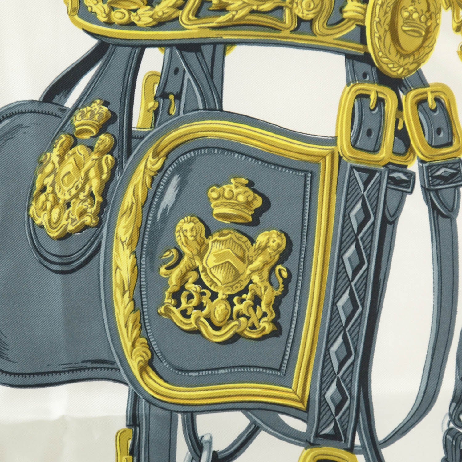 Hermes Silk Brides De Gala Scarf 90 Bleu 5 of 5