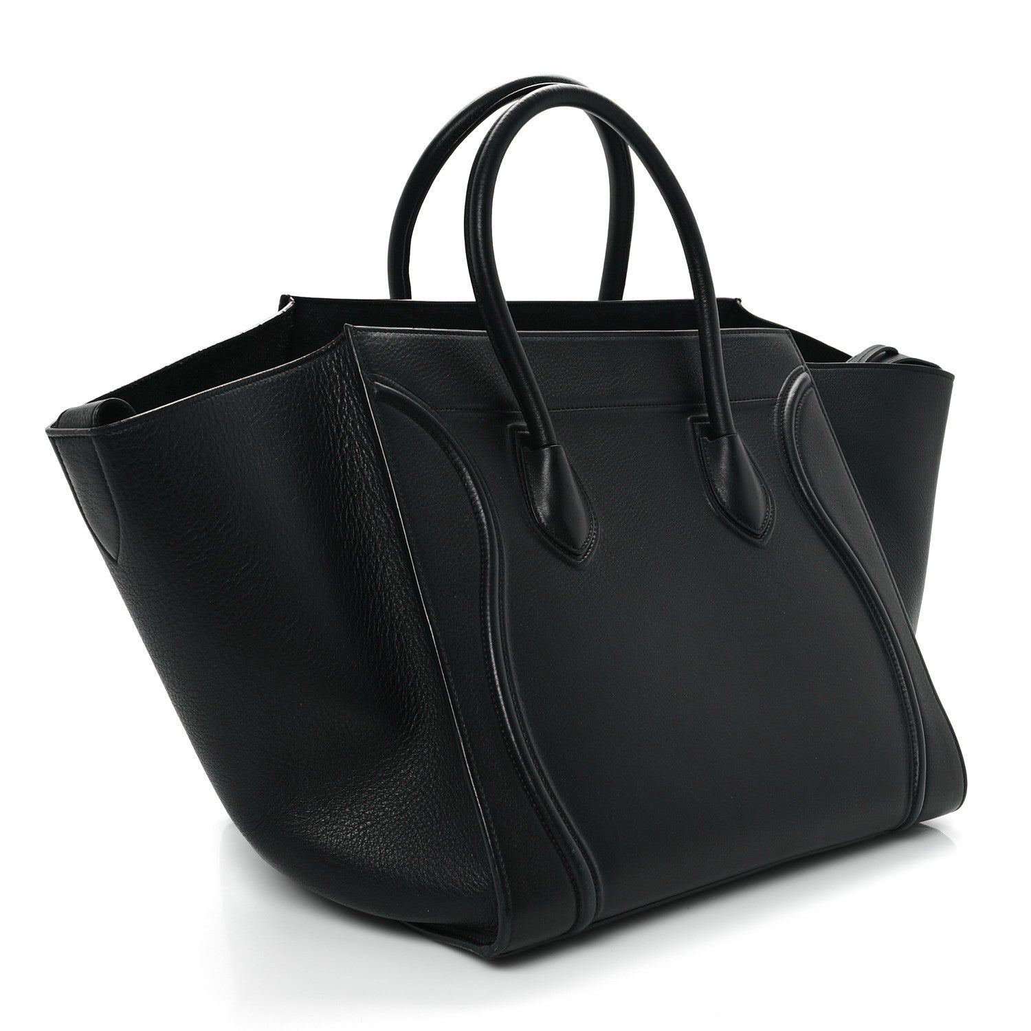 Celine Grained Calfskin Medium Phantom Luggage Black 2 of 11