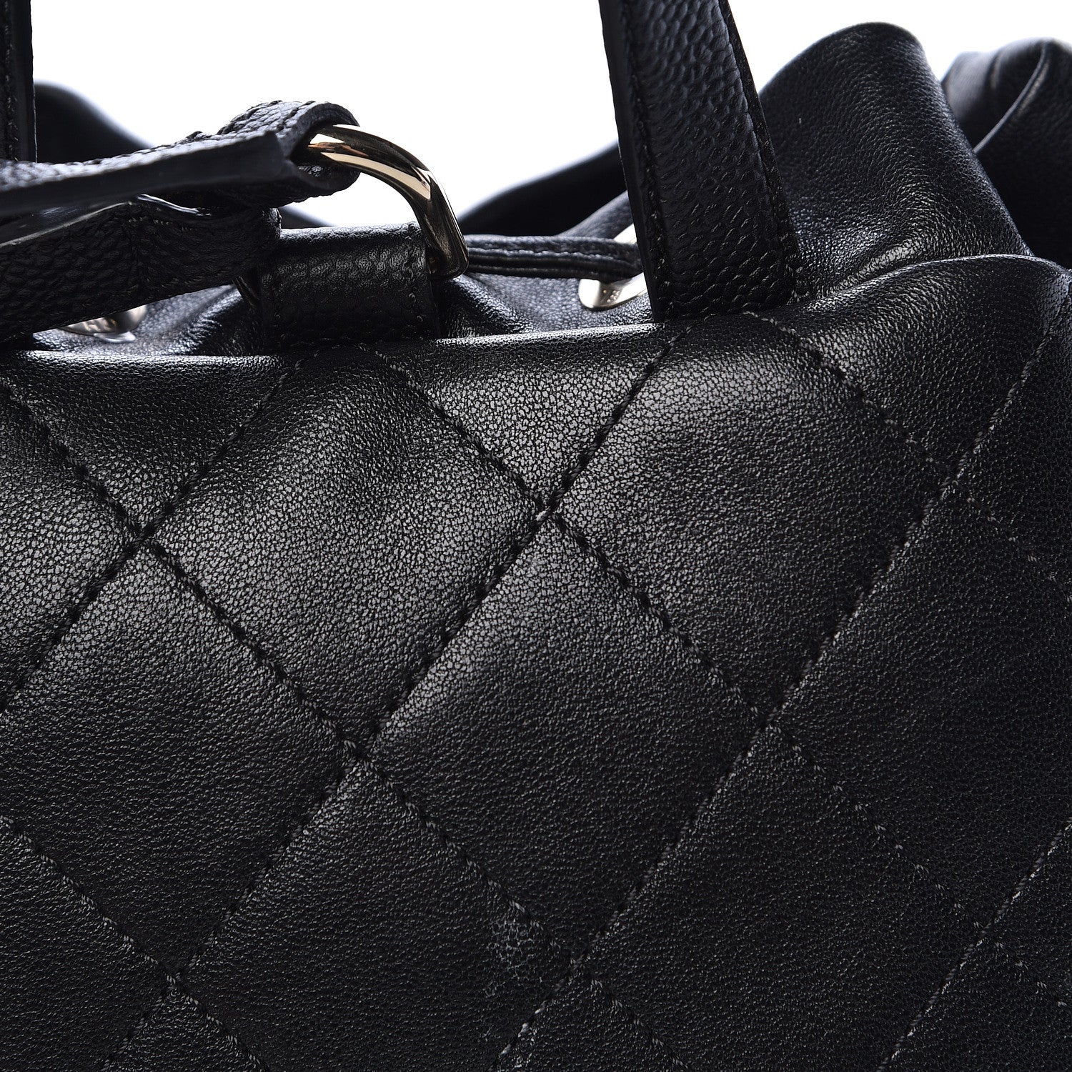 Chanel Sheepskin Caviar Quilted Daily Round Backpack Black 12 of 13