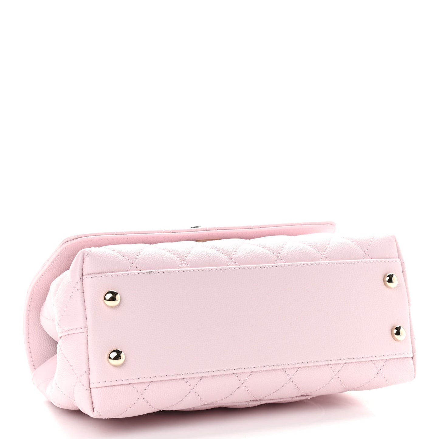 Caviar Quilted Mini Coco Handle Flap Light Pink