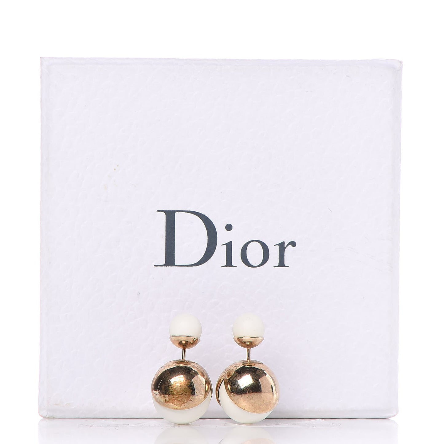 Mise En Dior Tribal Earrings Gold White