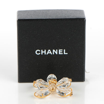 Chanel Crystal CC Brooch Gold 7 of 7