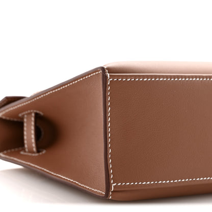 Hermes Swift Kelly Pochette Clutch Gold 9 of 11