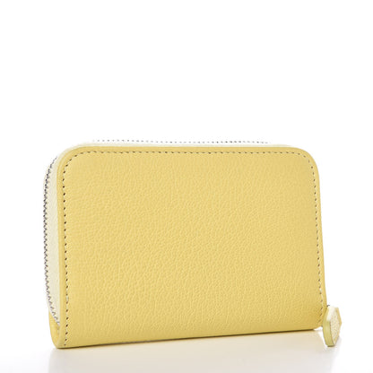 Chanel Goatskin CC Clover Zip Coin Purse Yellow 3 of 8