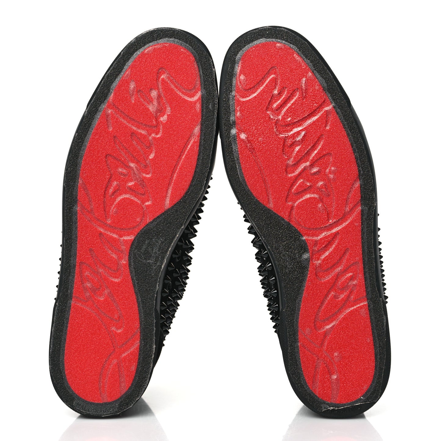Veau Velours Mens Louis Orlato Flat Spikes Sneakers 42 Black