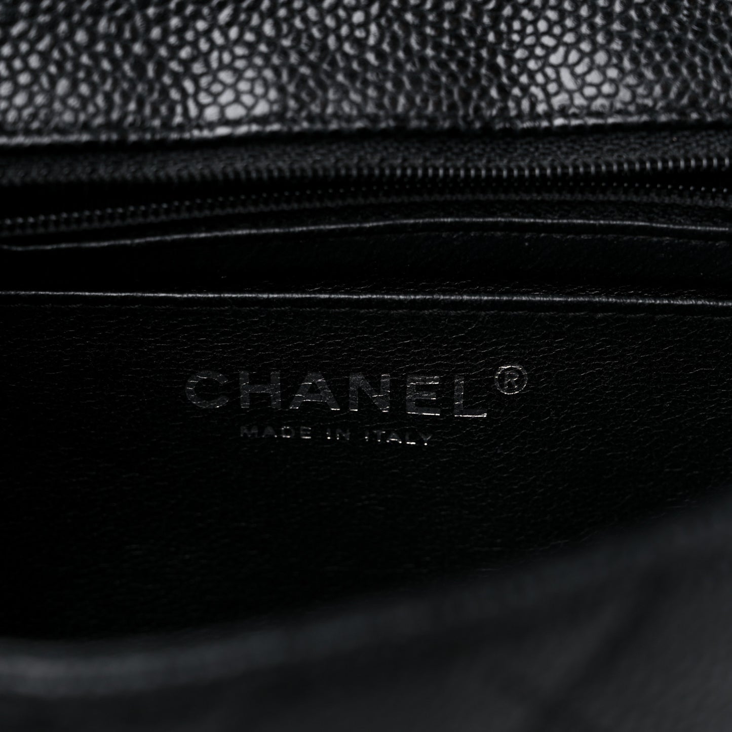 Caviar Quilted Mini Square Flap Black