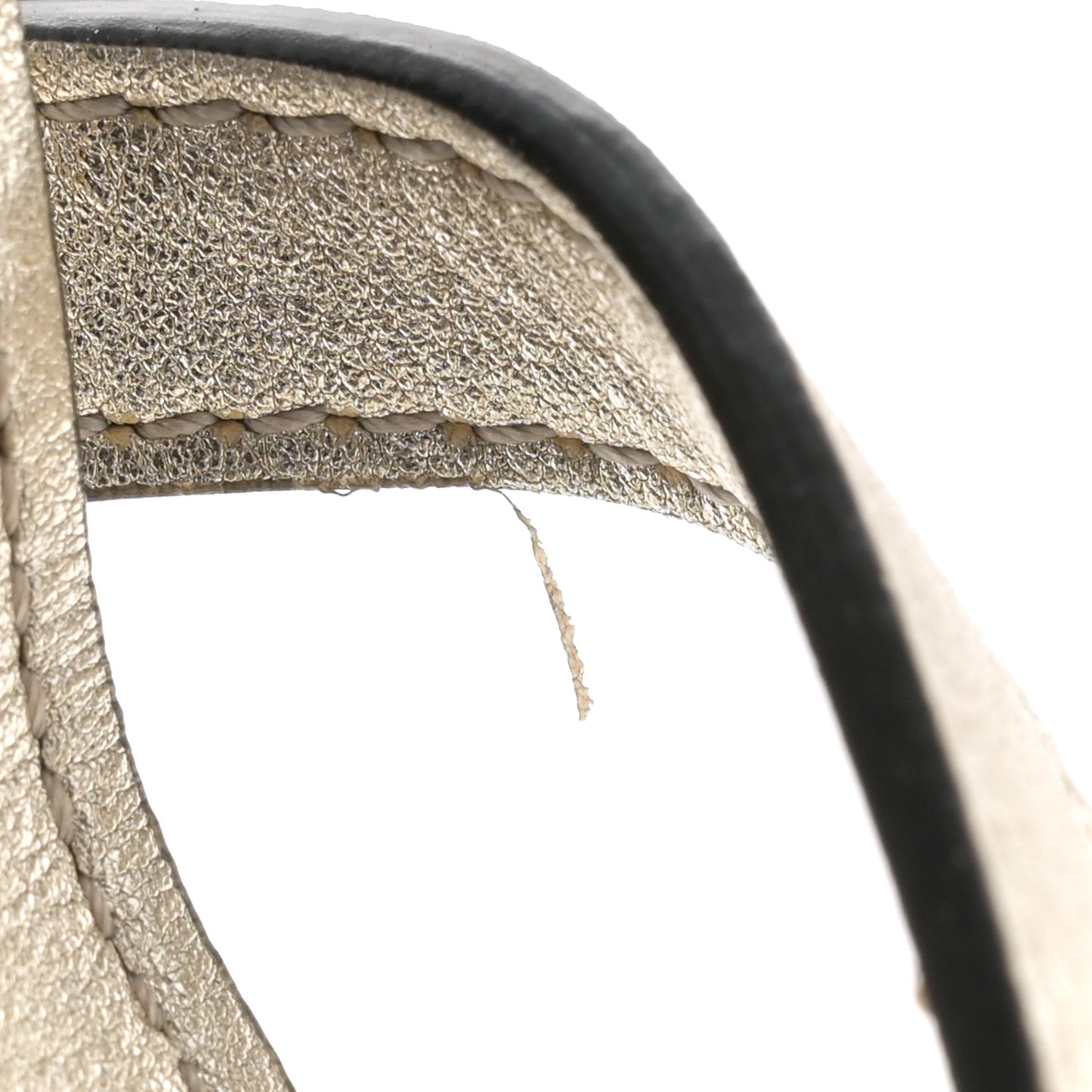 Metallic Calfskin Small VSling Shoulder Bag Gold