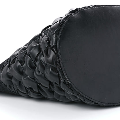 Stella McCartney Shaggy Deer Alter Mat Half Woven Large Falabella Tote Black 8 of 11