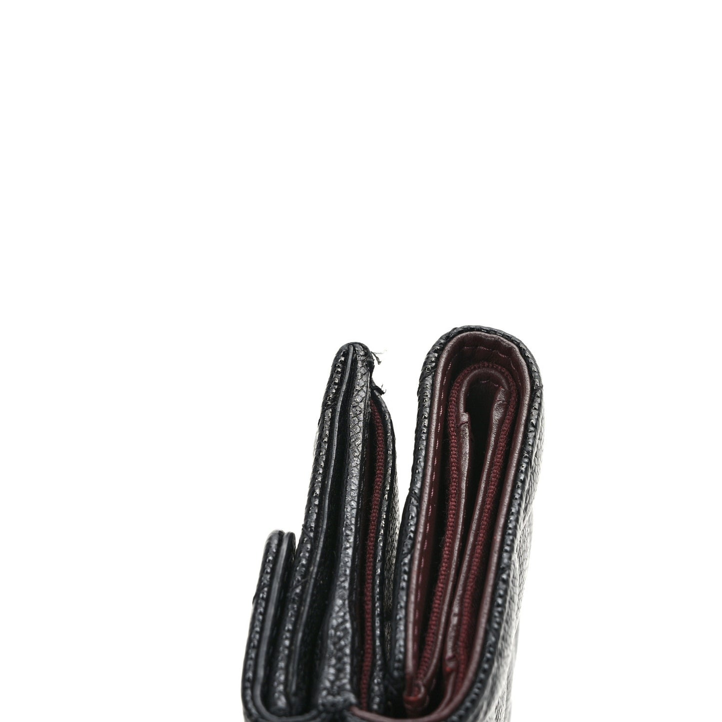 Caviar Quilted Double Flap Wallet Black