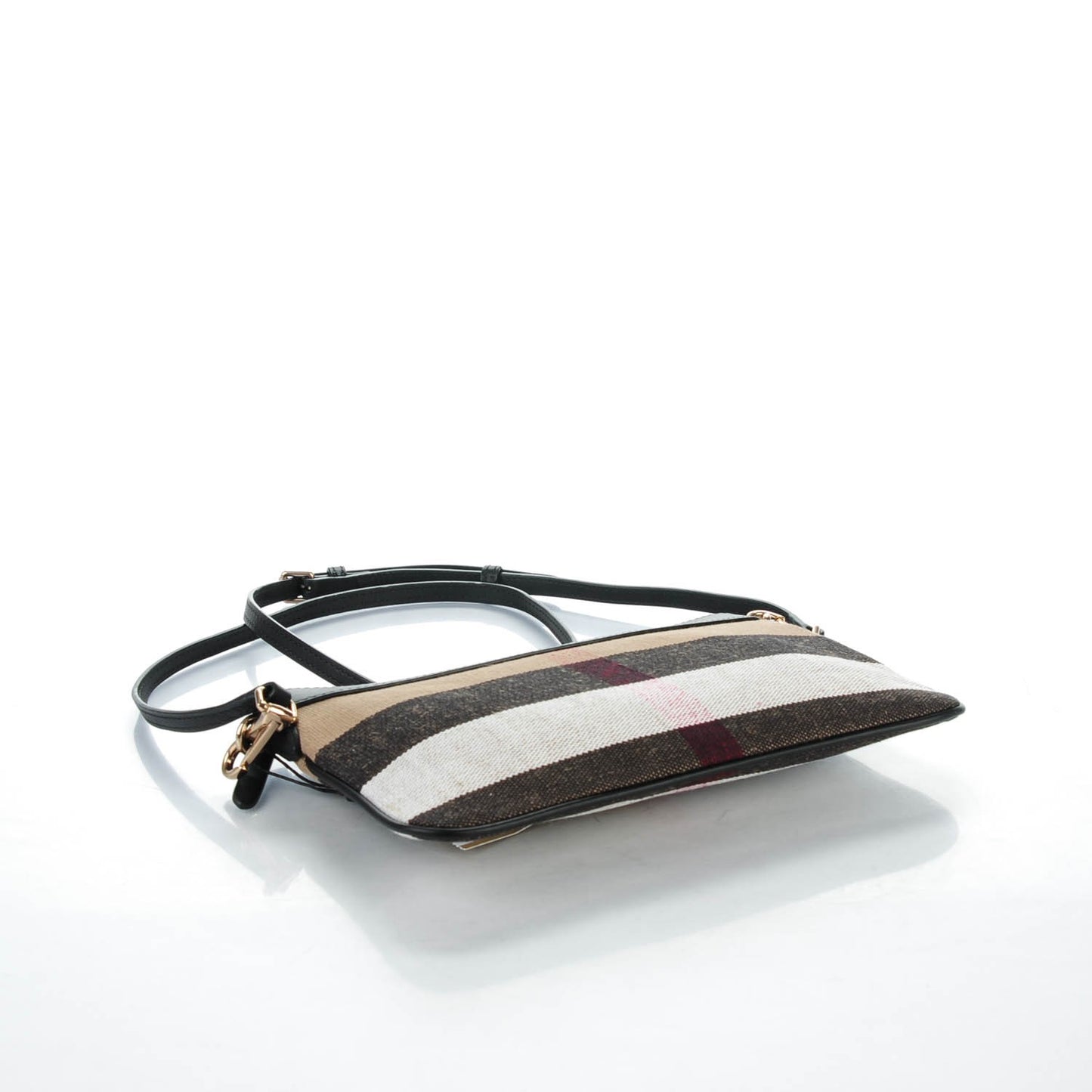 Mega Check Peyton Crossbody Clutch Bag Black