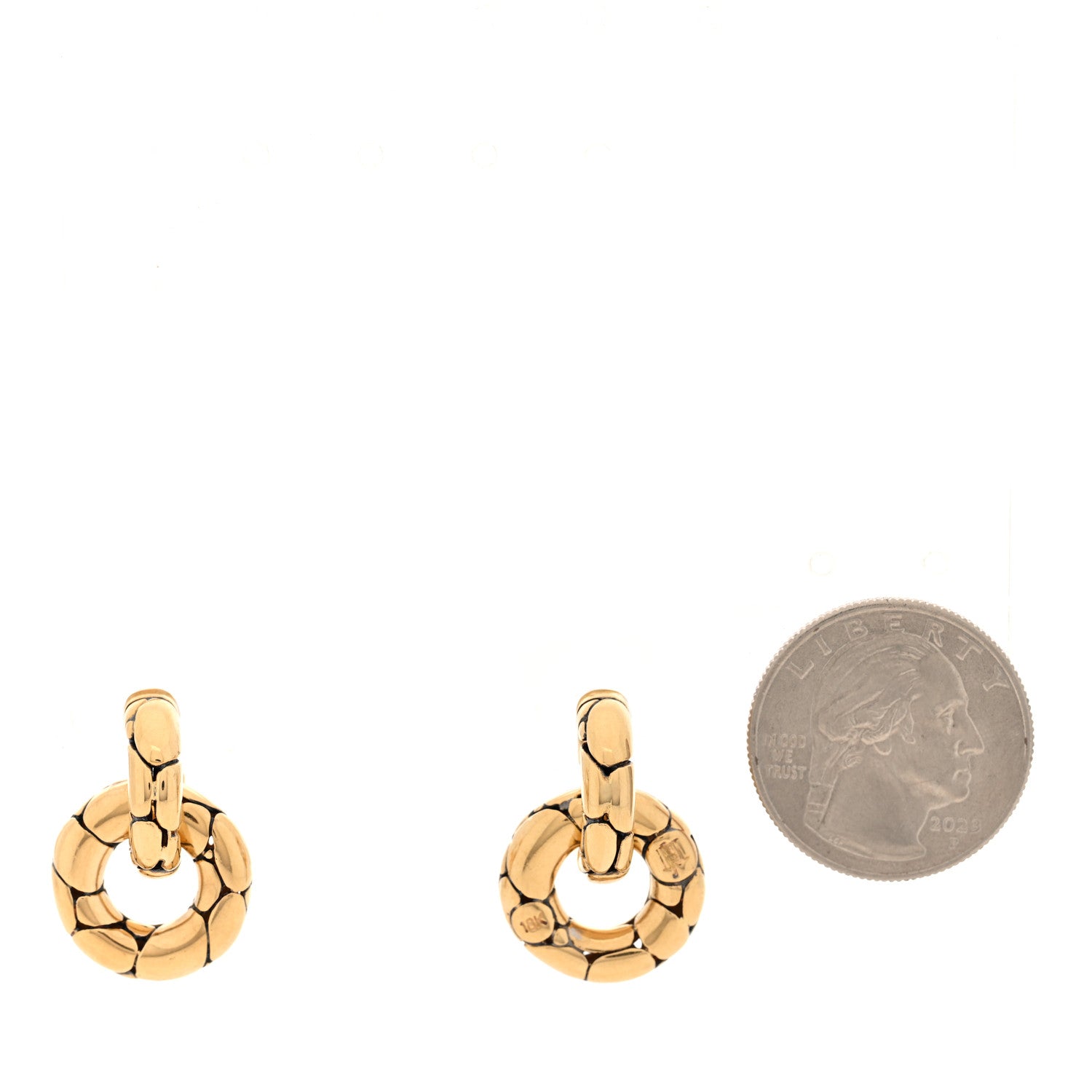 John Hardy 18K Yellow Gold Kali Door Knocker Earrings 2 of 4
