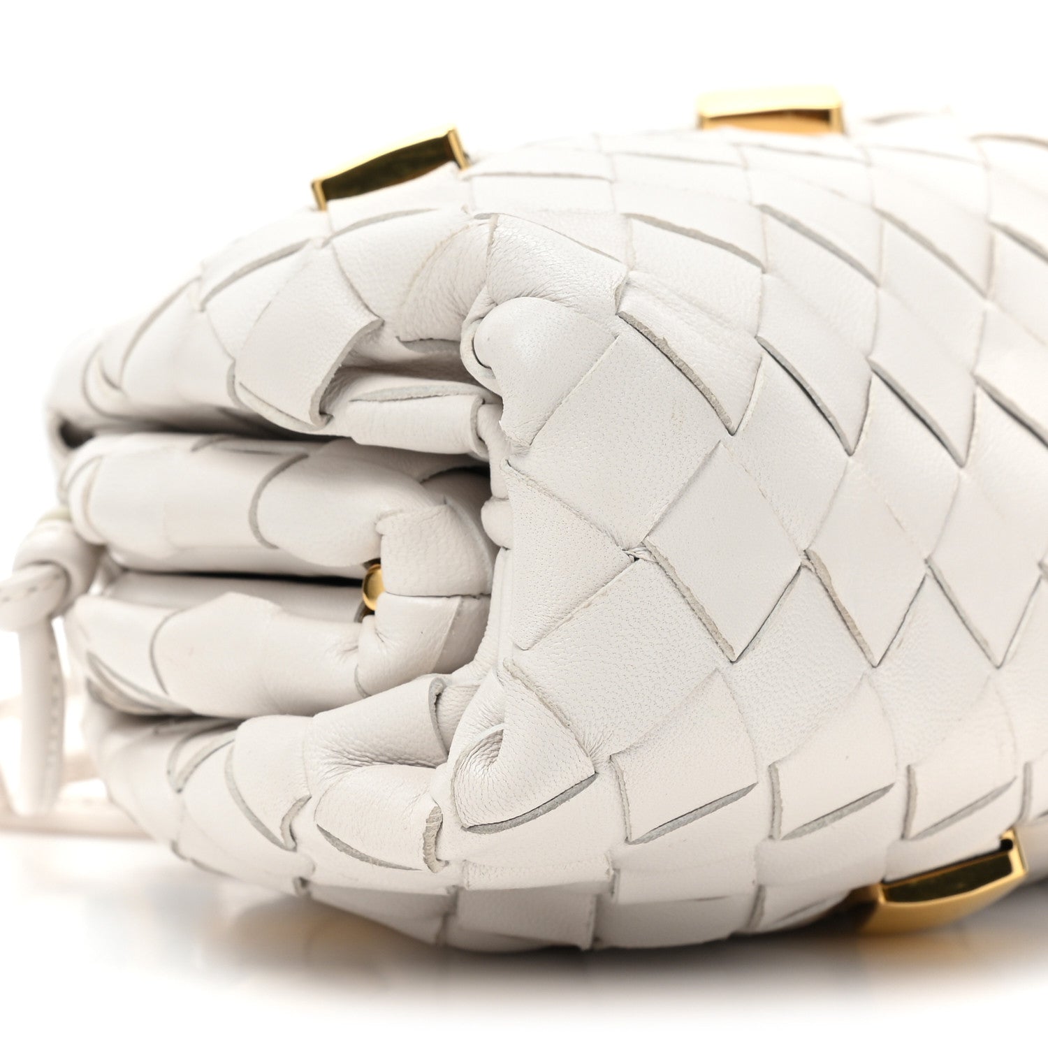 Bottega Veneta Nappa Intrecciato Studded The Mini Pouch Chalk 8 of 10