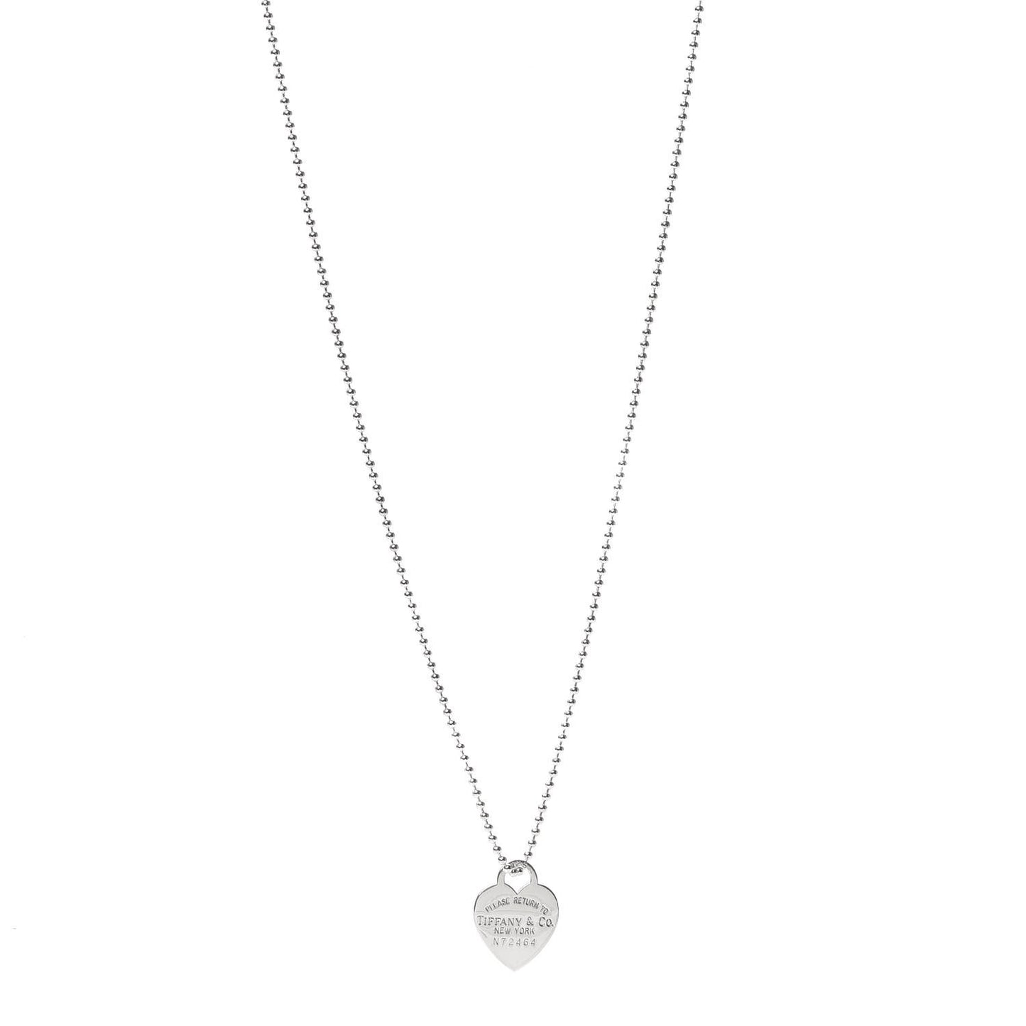Sterling Silver Long Return to Tiffany Heart Pendant Necklace