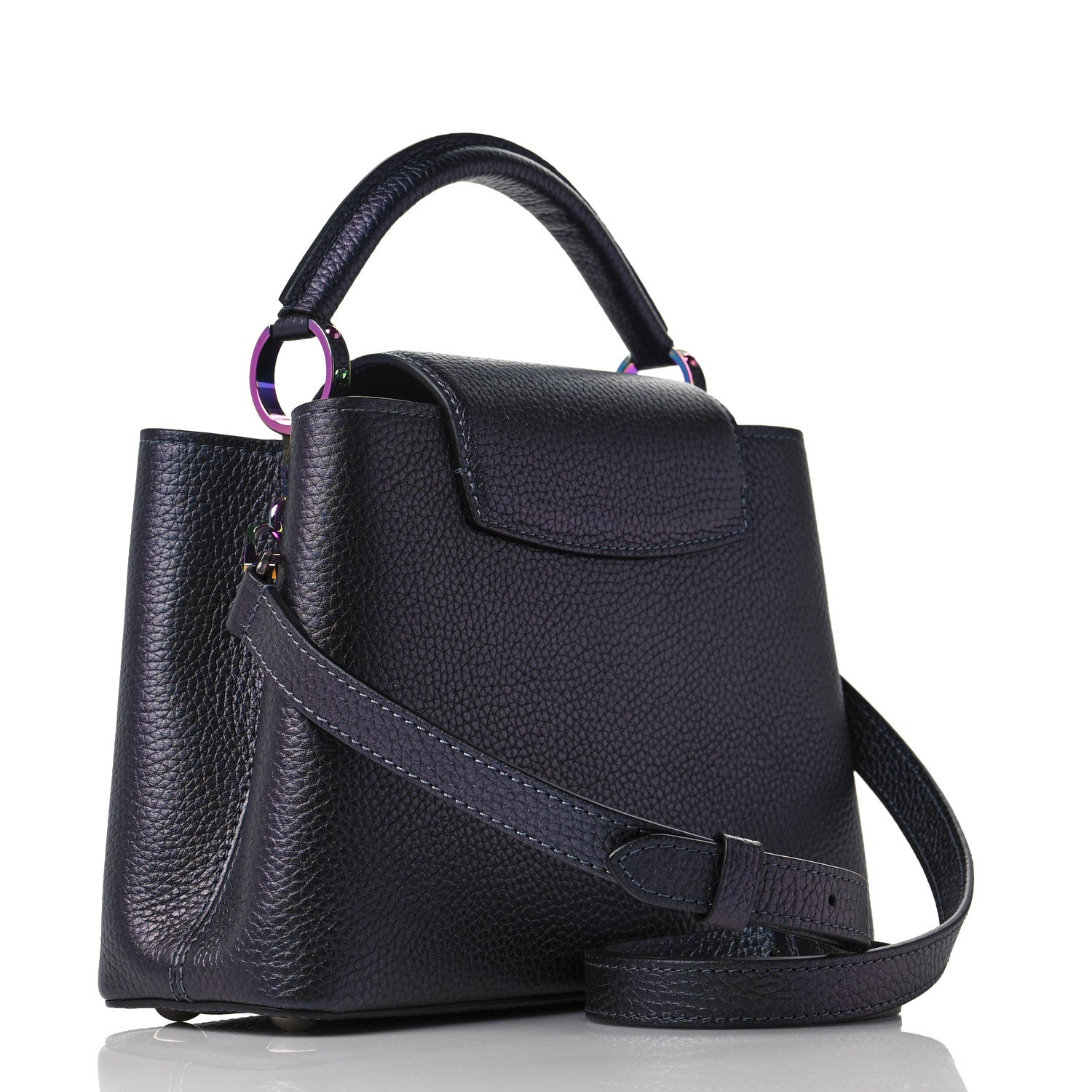 Louis Vuitton Taurillon Capucines BB Scarabeo Iridescent Black 3 of 8