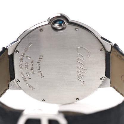 Cartier 18K White Gold Alligator Diamond Pave Bezel 40mm Ballon Bleu De Cartier Manual Winding Watch 4 of 4