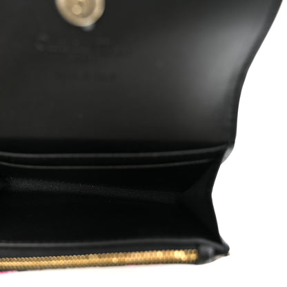 Christian Dior Calfskin Millefiori Printed Miss Dior Glycine Wallet Black 5 of 7