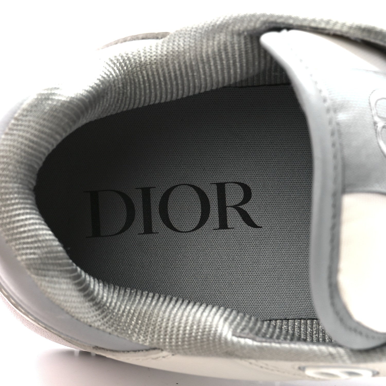 Christian Dior Smooth Calfskin Oblique Galaxy Perforated Mens B27 Low Top Sneakers 40 Beige Grey 7 of 9